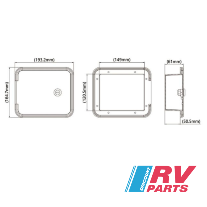 Small Plastic Service Locker/Hatch - Image 4